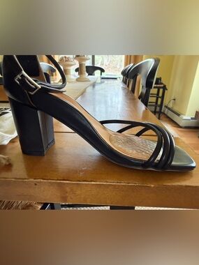 BARED FOOTWEAR Black Strappy Block Heel Sandals